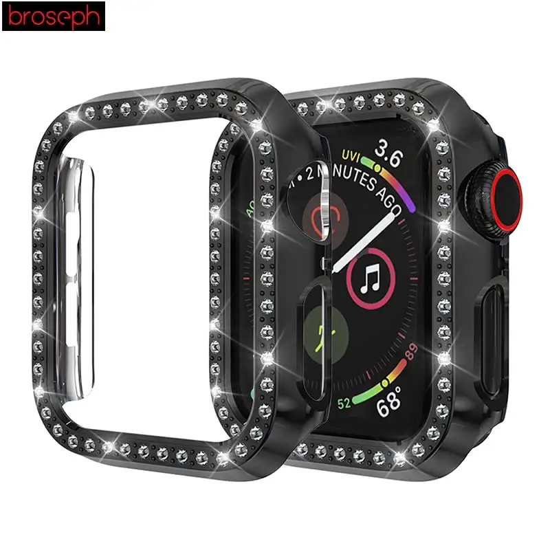Чехол для экрана для apple watch 4 40 мм 44 мм Алмазная Защитная рамка покрытие часы бампер крышка для Iwatch серии 4
