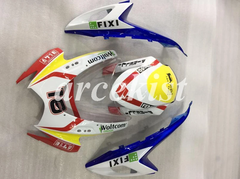 ABS Полный обтекатели комплект подходит для SUZUKI GSX-R600 GSX-R750 06 07 R600 R750 K6 GSXR 600 750 2006 2007 тела комплект Лидер продаж FIXI