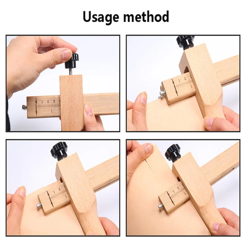 Регулируемый кожаный ремешок резак кожевенное ремесло полоса ремень DIY ручная резка деревянная лента резак с 5 острыми лезвиями кожаные инструменты