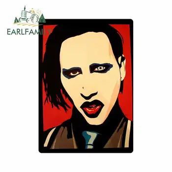 

EARLFAMILY 13cm x 9.2cm For Marilyn Manson Cartoon Car Stickers Car Door Protector Repair Decal Occlusion Scratch Sunscreen