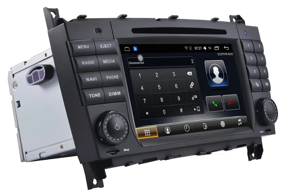 NaweiGe 7 дюймов T30 Android Восьмиядерный 8,1 2+ 32 ГБ Автомобильный dvd для Benz CLK Кабриолет A209 Авторадио gps навигация автомобильный мультимедийный для