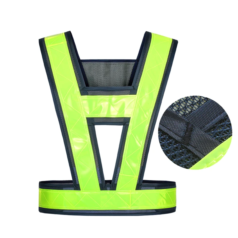 

High Visibility V shaped Safety Vest Work Vest Workwear With Reflectors Road Safety Reflective Vest