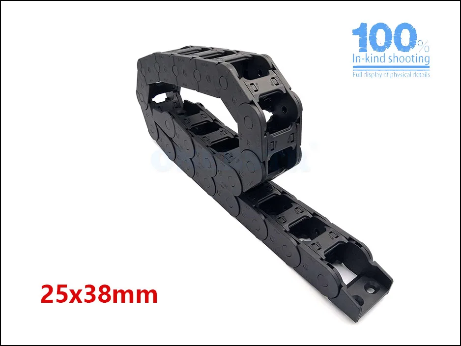 JFLO 1Meter 25x25 25x38 25x50 25x57 25x77mm Wire Carrier cable Drag chain Bridge type open of both side Towline Free shipping 45