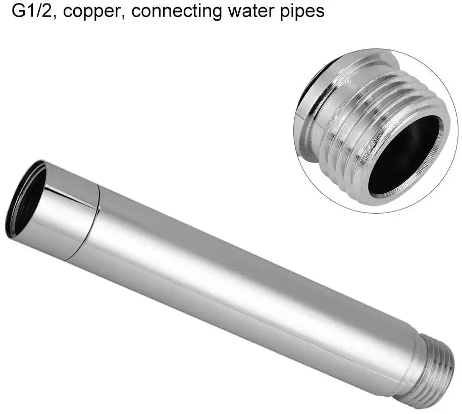 Shower Faucet Extension Tube Bar for Shower Set Rod Extension Pipe Bathroom Accessories Shower Pipe Extension Shower Head Extender