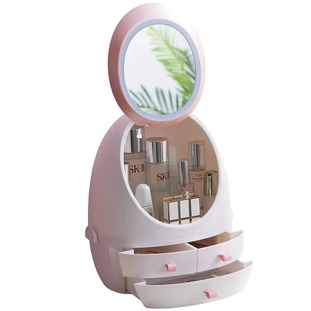 $US $37.40  Makeup OrganizerJewelry&Cosmetic Storage Display Boxes with Led Lighted MirrorStorage for BathroomD