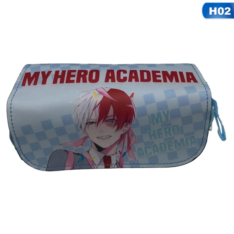 Мультипликационный My Hero academic пеналы для ручек Сумка-косметичка на молнии Chidren Многофункциональный двухслойный пенал-карандаш для девочек мальчиков