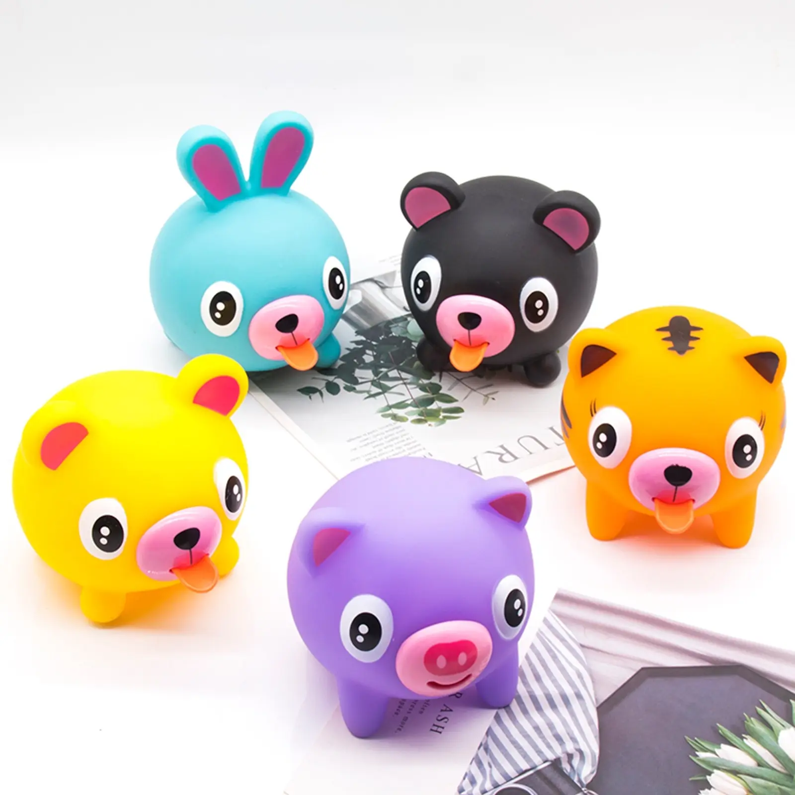 

Talking Animal Toy Cute Screaming Toy Stress Relief Toy Kids Decompression Toys Tongue Sticking Out Doll Speak Toy Birthday Gift