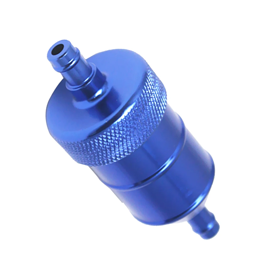 8mm 5/16'' Universal Chrome Aluminum Fuel Filter Car Petrol Diesel Inline