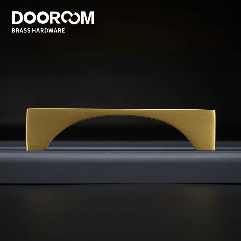 Dooroom Brass Furniture Handles Nordic Modern Wardrobe Dresser Cupboard  Cabinet Drawer Shoe Box Pulls Light Luxury Gold Knobs - AliExpress 13