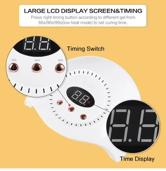 

Nail Arrival White Nail Dryer 24W UV LED Lamp Nail Lamp For Curing All Gels Builder Polish Varnish Manicure Salon Nail Art Tool