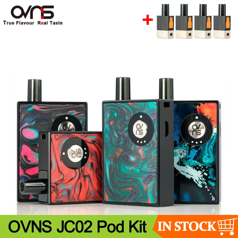 La autorización Original OVNS JC02 Pod Vape Kit de batería de 650mAh 1,0 ml cápsula sistema Kit de cigarrillos electrónicos vaporizador del JC01 Pod Vape