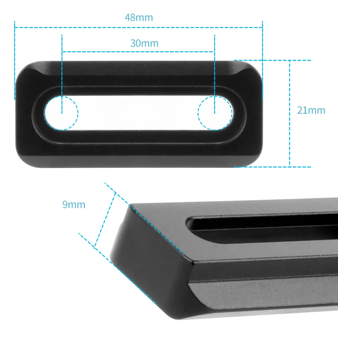 Quick Release Safety Rail Rig NATO Rail 1/4" Zoll Mount Anti-Off Top Handle Clamp Slider Adapter DSLR Kamera Cage Rig Extension – Detail 11