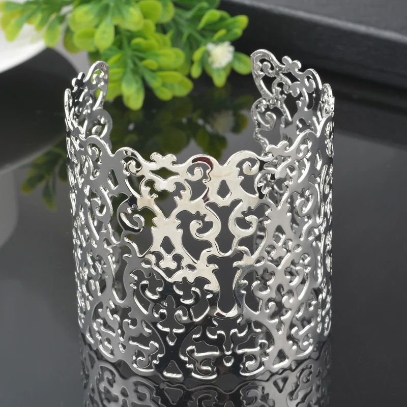 

SOUARTS Wide Cuff Bangle Women Bracelets Bangles Sweet Heart Statement women jewelry Boho Gold Color