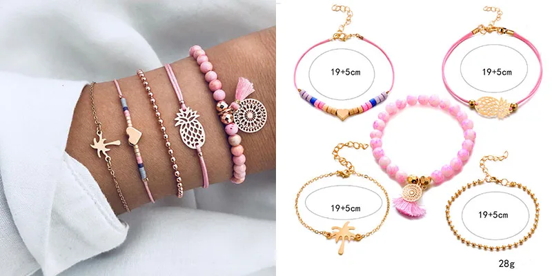 31 стиль, Boho, Золотое сердце, Anmial, кокосовое дерево, жемчуг, волна, кристалл, мрамор, шарм, украшение, браслеты для женщин, мода, кисточка, звено