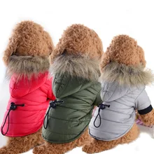 XS-XL Warm Small Dog Clothes Winter Pet Dog Jacket Coat Puppy Chihuahua Clothing Hoodies Outfit Winter Pets Clothing