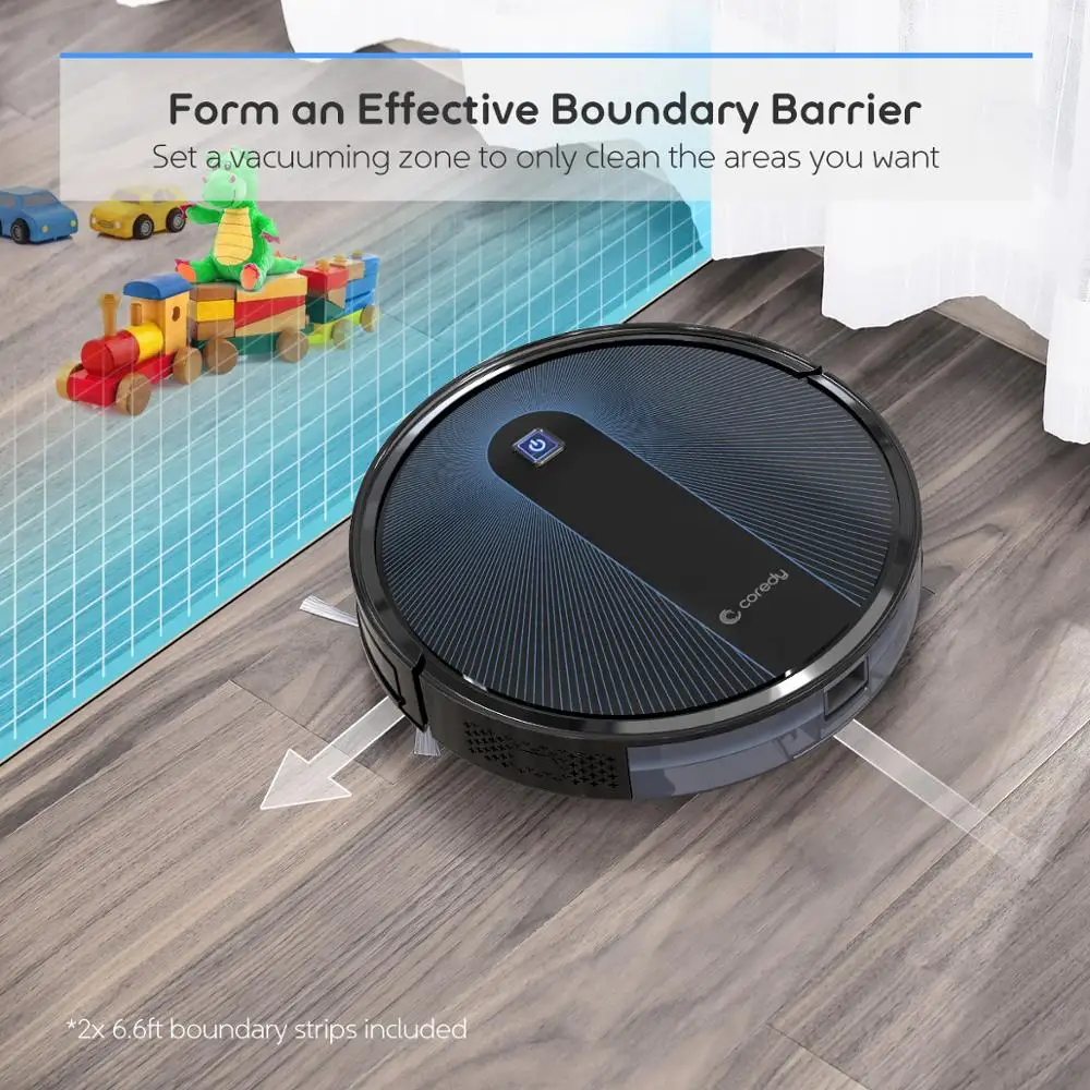 Coredy 1400pa R300 R500+ Robot Vacuum Cleaner 1600pa R650 Smart Clean Robot Floor Carpets Pet Hair Automatic Dust Sweep cleaner