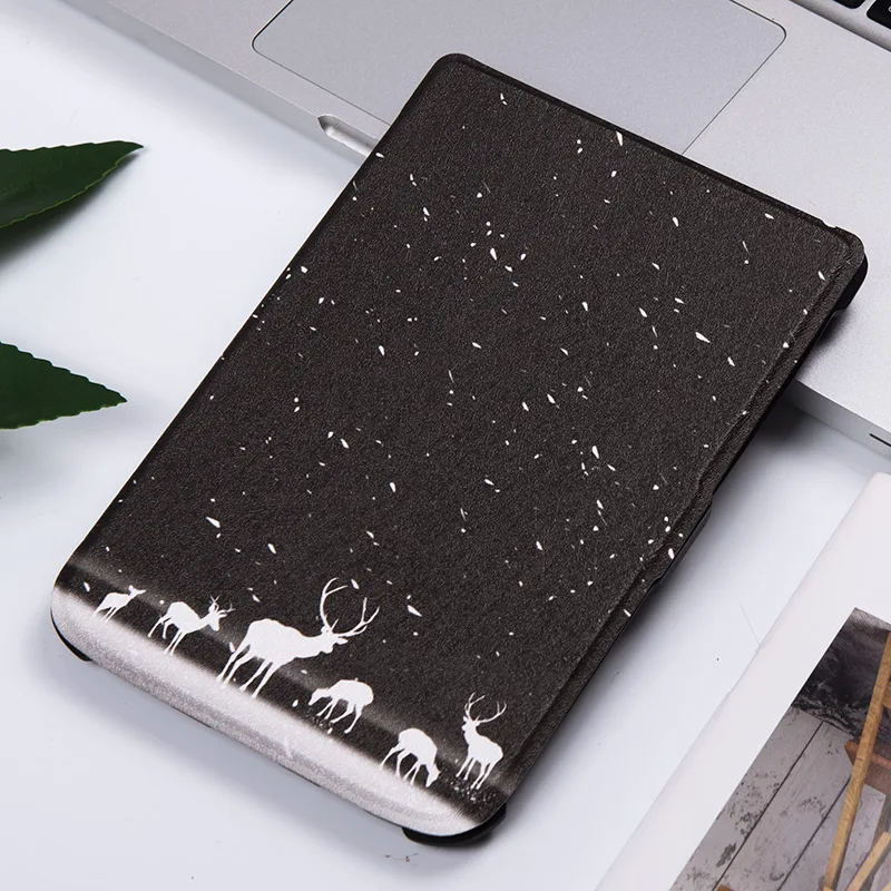 Умный чехол AROITA для Pocketbook 616 627 632-Touch Lux 4/Basic Lux 2/Touch HD 3-Ударопрочный Мягкий защитный чехол из ТПУ - Цвет: Snow Deer