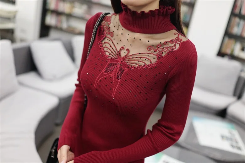 Распродажа плед, кардиган женский джемпер Blusas De Inverno Feminina 45 хан издание эластичный F0978 бабочка вязаный свитер