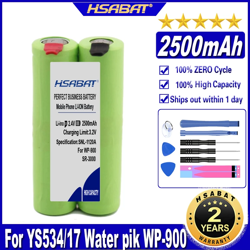 HSABAT WP-900 2500mAh Ni-MH аккумулятор для DIY YS534/17 воды pik Ремингтон триммер бритва 10x20x44 мм