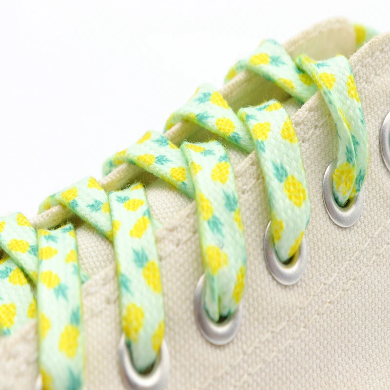 

Coolstring Men Women Canvas 2020 8MM A Pair Sneaker Flat Cute Cord Heat Transfer Pineapple Printing Hat Ropes 140CM Customizable