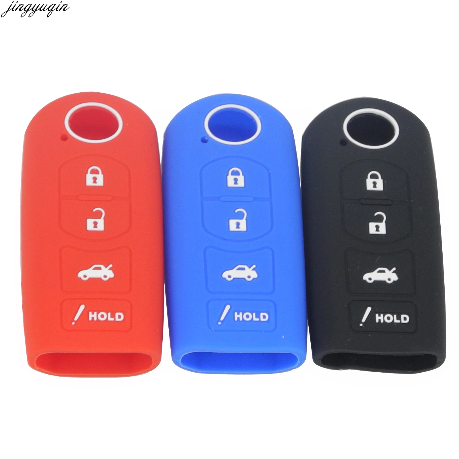 jingyuqin 30pcs/lot Silicone Car Key Cover Remote Fob Case For MAZDA 3 5 6 Series CX-7 CX-9 Protector 4 Button | Автомобили и