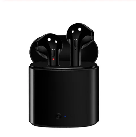 I7s TWS беспроводные наушники Bluetooth наушники микрофон стерео гарнитура с зарядным устройством для всех смартфонов(N1106 - Цвет: i7s Black