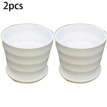 

Root growth Flower Pot Breathable Garden 2Pcs Office Accessory Plastic