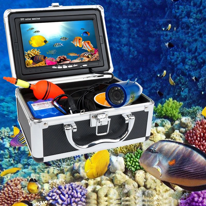 

1000TVL IP68 Waterproof Professional Underwater Ice Fishing Camera 15m/30m/50m Cable Fish Finder 7" Monitor With DVR Recorder