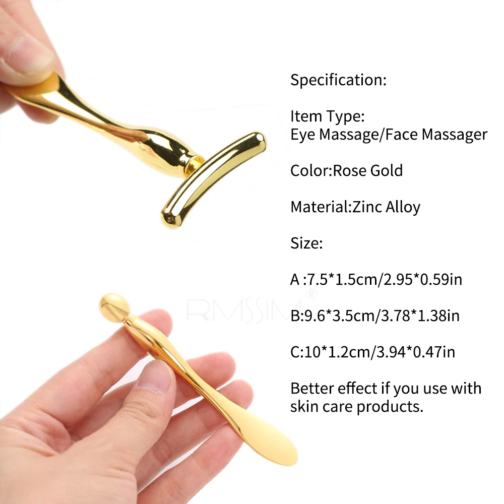 Eye Mini Anti Pouch Dark Circles Massageapparat T-form Lifting Massage Ansiktsbehandlingar Thin Face Magic Stick_voghion.com