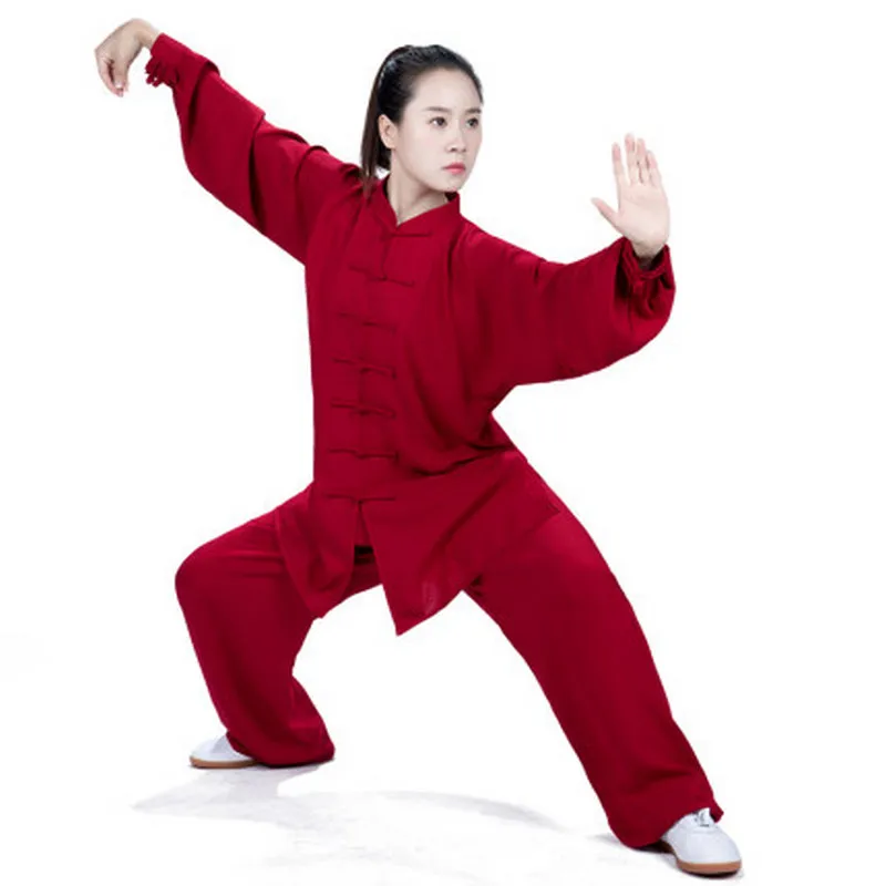 Униформа из хлопка и льна для мужчин женщин одежда боевых искусств китайские