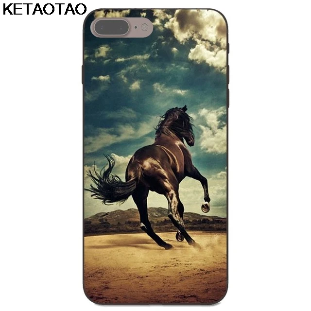 Темно-серый Чехол KETAOTAO Four Horse для samsung galaxy S4 S5 S6 S7 S8 S9 S10 edge Note Мягкий ТПУ резиновый силиконовый - Цвет: Темно-серый