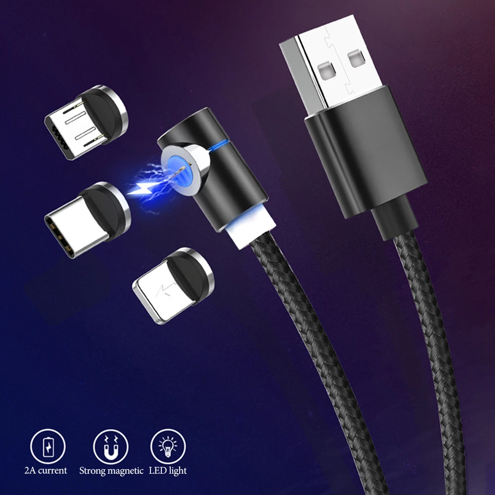 Магнитное зарядное устройство Micro USB кабель для iPhone samsung Android Быстрая зарядка Магнит usb type C кабель Шнур для мобильного телефона