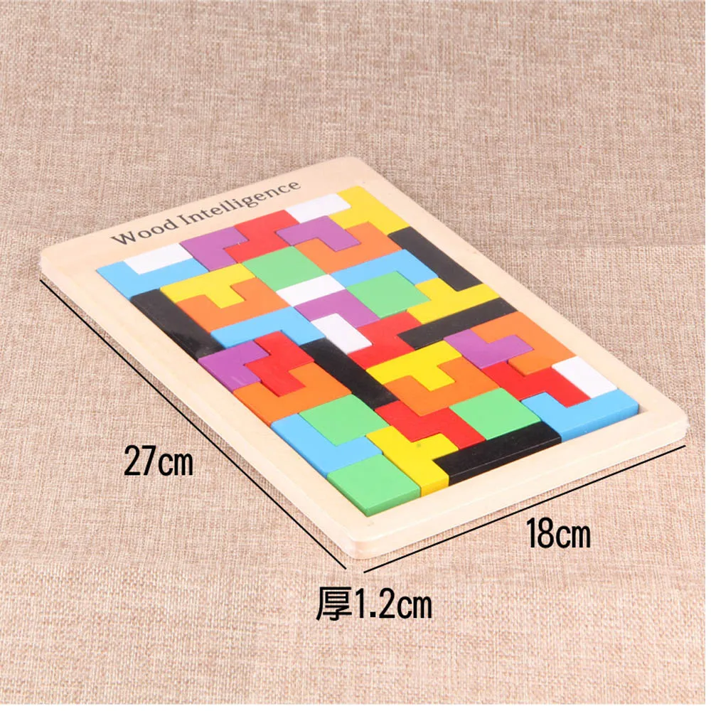 Детская деревянная доска головоломка Tangram головоломки игрушки Головоломка тетрис игра раннее образование детские игрушки