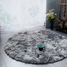 Европейский круглый ковер, коврик для спальни, стул из ротанга, подушка, коврик для пола, комод, серый коврик, порошок, прекрасный