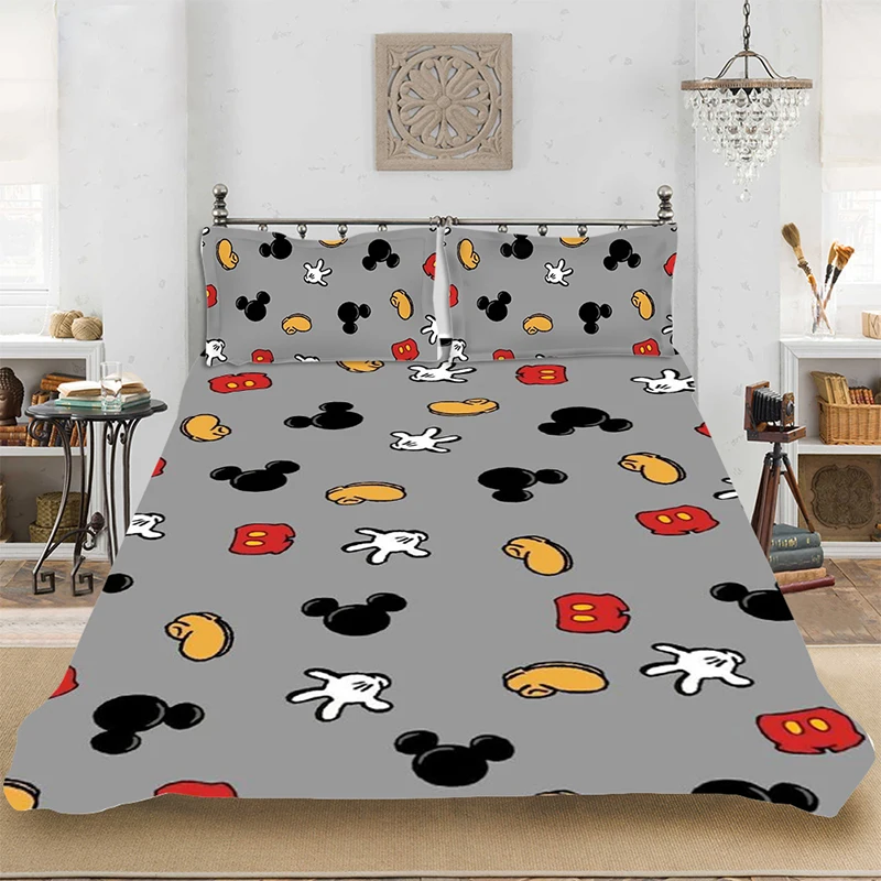 

Mickey Double-Single Cartoon Full-King Size Bedding set Bedclothes Include Duvet Cover Pillowcase Print Home Textile Bed Linen