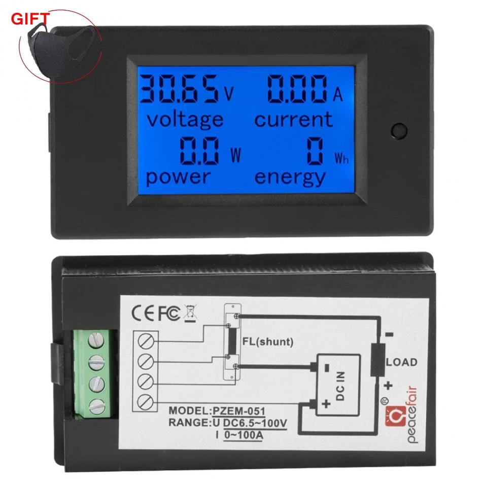 Measuring Equipment Repair 6.5~100VDC Digital Ammeter Tester Ammeter Voltmeter Measuring Equipment Repair 6.5~100VDC Digital Ammeter Tester Ammeter Voltmeter