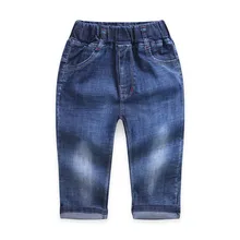 Новинка года; сезон лето; стильная детская одежда; детские джинсовые шорты до колена в Корейском стиле; мужские шорты с карманами для больших детей