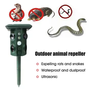 

Deterrent Garden Solar Powerd Snake Mouse Vibration Adjustable Band Pest Control Cat Dog Outdoor Ultrasonic Wave Animal Repeller