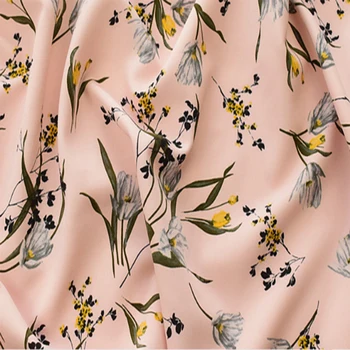 

150x50cm Imported Fashion floral Print Soft Chiffon Fabric for Wedding Dress Shirt Sewing Polyester Cloth Upholstery