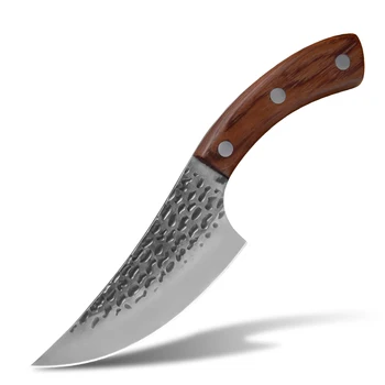 

Handle Kitchen Chef Knife 5.5" inch Slaughter Butcher Knives Set With Cover Protector Hammer Forged Cooking Tools