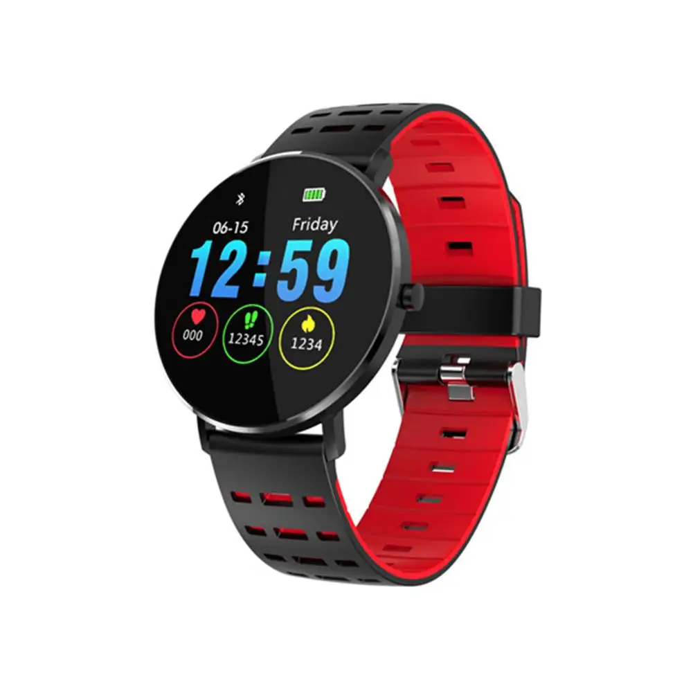Black red MeterMall L6 IP68 Водонепроницаемые Смарт-часы с несколькими спортивными режимами пульсометр Bluetooth умные часы для Android IOS - Цвет: Black red