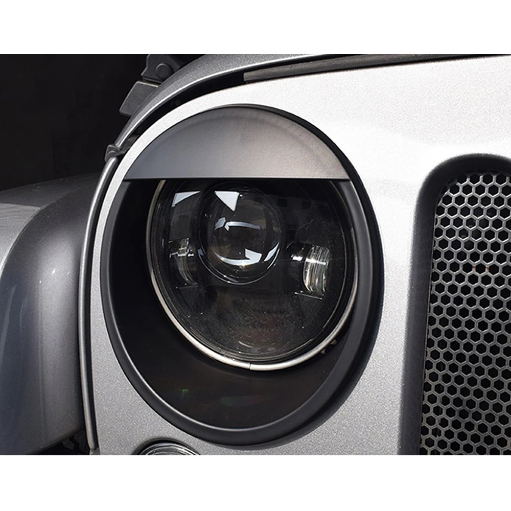 Декоративная кольцевая накладка на фару из АБС-пластика для Jeep Wrangler JK JKU 2007 -2017 2