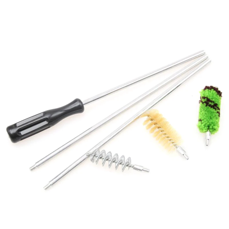 Tactical Cleaning Kit Double Ended Steel Wire Brass Nylon Brush Double Ended Cleaning Pick Rifle Aluminum Cleaning 6pcs Brush