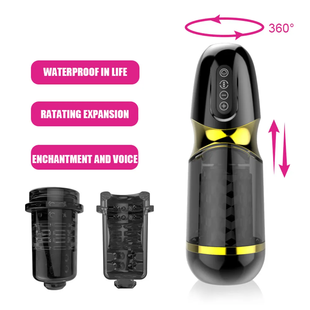 Intelligent Electric Vibrations Automatic Piston Rotating Sucking Male Masturbator Cup Artificial Vagina Real Pussy Sex Toys 019 | Красота и