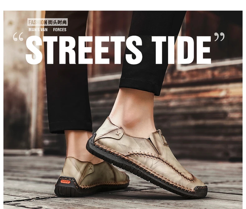 Spring New Comfortable Mens Casual Shoes Loafers Men Shoes Quality Leather Shoes Men Flats Moccasins Shoes