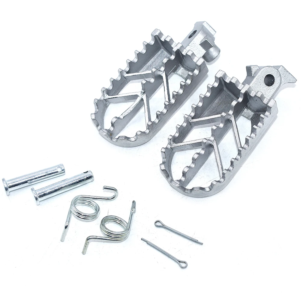 Motorcycle Footrests Motorcycle Accessories Stainless Steel Motorcycle Footpegs Foot Pegs Rest For Pit Dirt Motor Bike Pitster Pro XR50 CRF50 CRF70 SSR Thumpstar Motocross