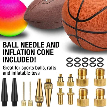 

Bicycle Valve Adapter Kit Set For Air Compressor Bike Floor Pump Tire Repair Tool Kit Bicycle Valve Adapter Set Convenient