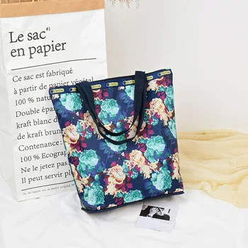 

2020 New Women's Bag Canvas Big Bag European and American Large-capacity Shopping Bag Folding Shoulder Bag tote handbag