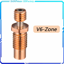NF V6 Zone Heat Break matériaux cuivre et aérospatiale imprimante 3D, gorge de buse pour bloc chauffant E3D V6 HOTEND 1.75mm 