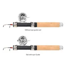 Зимняя мини телескопическая удочка для подледной рыбалки, цельнометаллическая Рыболовная катушка, комбинированный набор